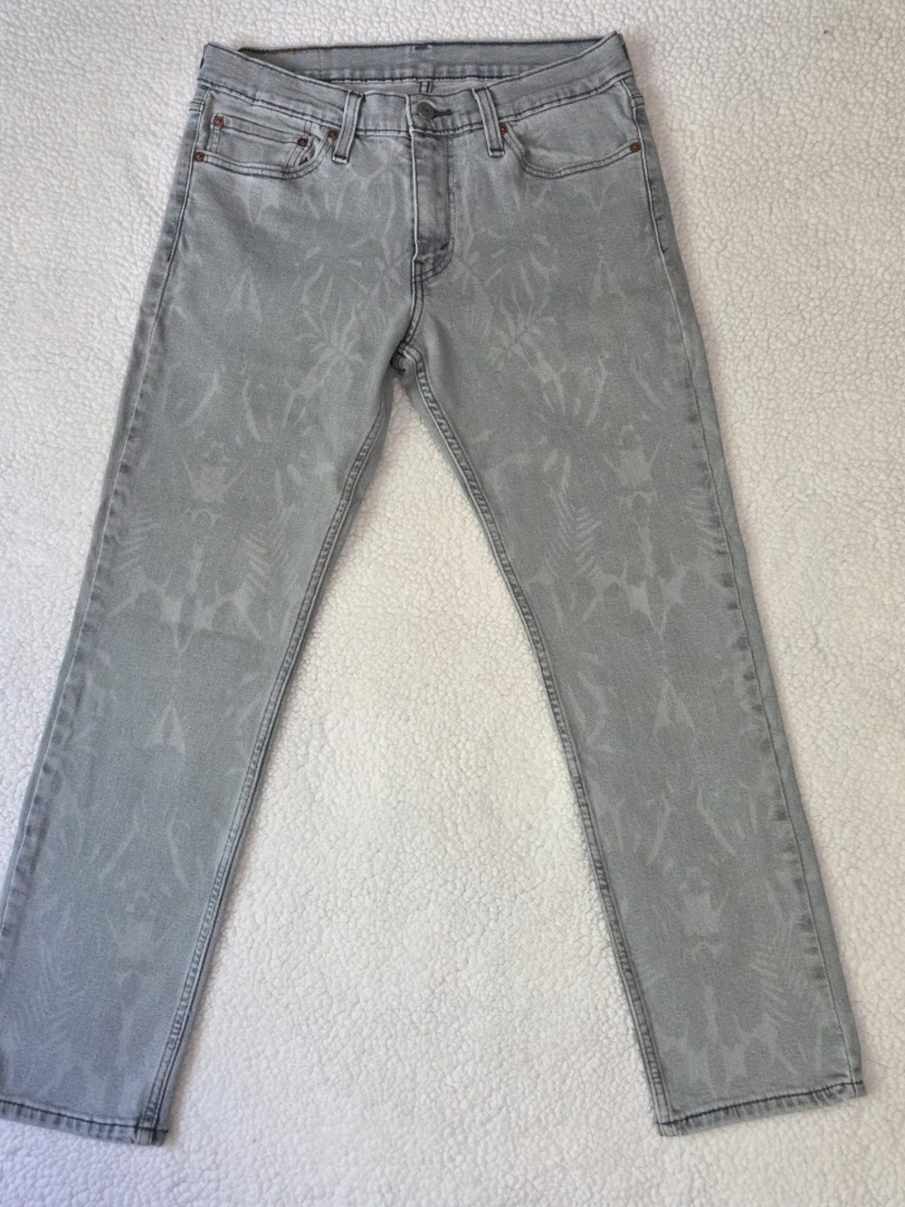 Levis 511 Tropical Jeans Slim Straight Grey Leaf Denim Mens Streetwear